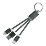 2in1 cable keychain-black