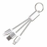 2in1 cable keychain-grey