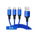 3-in-1 bulk micro usb cables for smartphones in blue