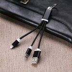 Black 2 in 1 keychain wholesale cables