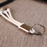 Key chain bulk phone charging cables