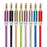 Wholesale AUX Cables Plastic Coated Perfect For Any Device in Multiple Colors
