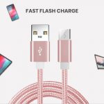 Nylon braided pink bulk usb cables for android devices