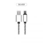 Silver Braided Bulk micro usb cable