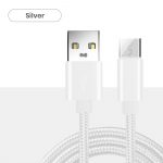 Silver Nylon braided bulk micrto usb cables wholesale
