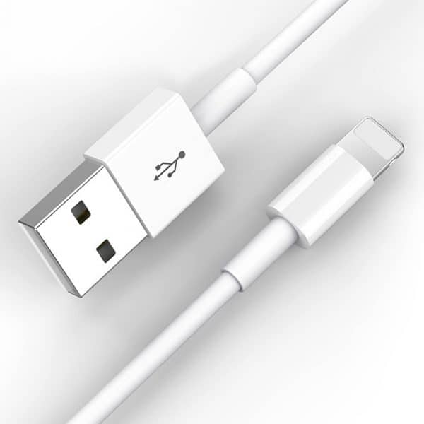 White bulk lightning cable