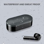black waterproof earbuds in bulk