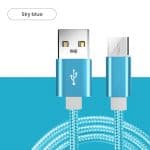 blue Nylon braided bulk micrto usb cables wholesale