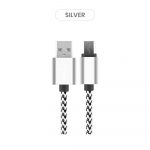 bulk micro usb cables silver color