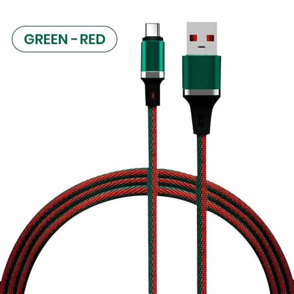 green braided bulk type c usb cable_