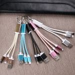 multiple colors keychain bulk phone charging cables