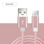 rose gold Nylon braided bulk micrto usb cables wholesale