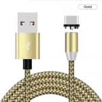 Gold color type-c magnetic head bulk usb cables