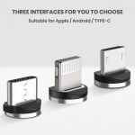 Magnetic bulk usb cables with three interfaces