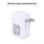 Retractable charging pin charger block
