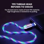 Type-c bulk usb cable with TPE thread head
