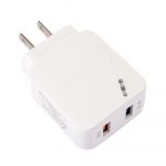 White travel charger in bulk wih LED