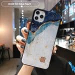 Gold foil blue fault phone case wholesale