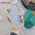 Lemon Yellow color wholesale phone case in cheap