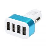 blue USB car charger block in bulk