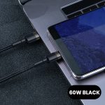 bulk usb cable in black color