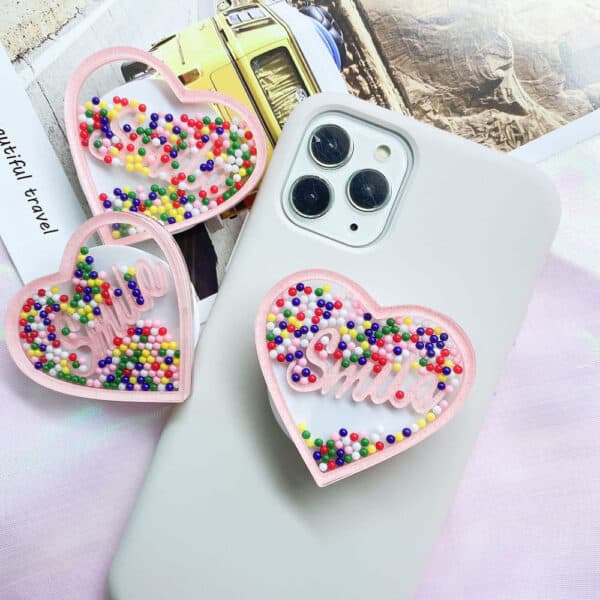 Beautiful heart shapes popsocket in bulk