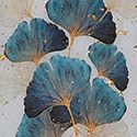 Blue apricot leaf with gold foil phone case in bulk