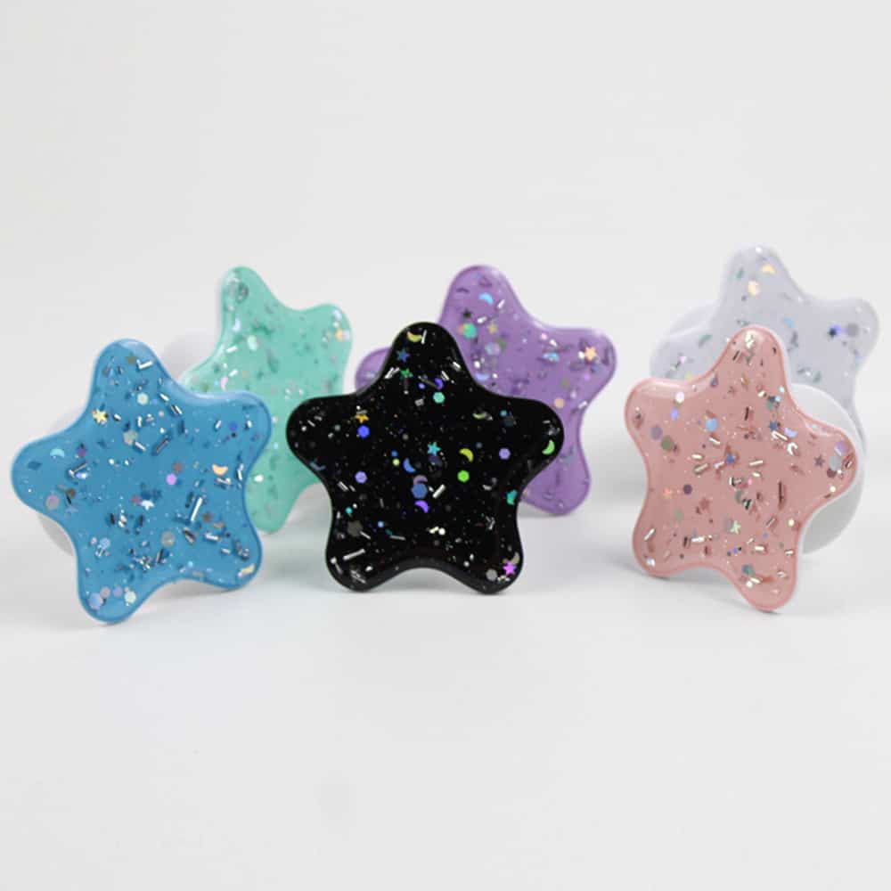 Color variation for Pentagram shaped bulk popsocket