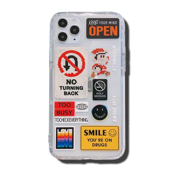 Too busy label for cheap phone case in bulk