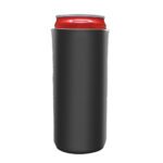 blank slim can cooler black
