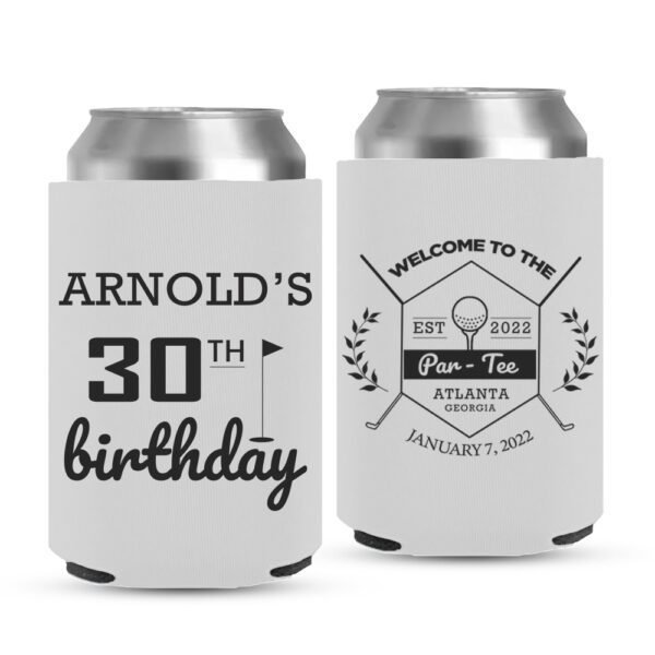 Birthday Koozie 1 - White