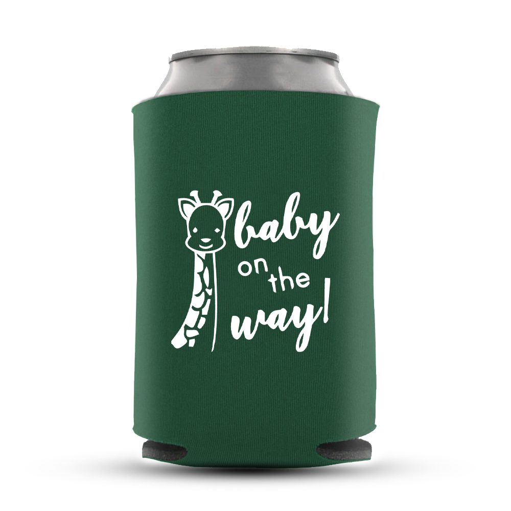 Clipart Baby on the Way | Baby Shower Koozie Baby_on_the_way_Green