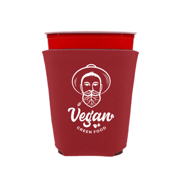 Foam Plastic Cup Cooler-red