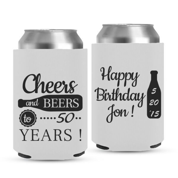 Birthday Koozie 2 - White