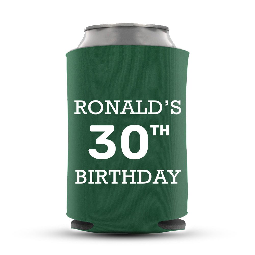 Foam Can Cooler For Your Special Birthday BD Koozie-9-green