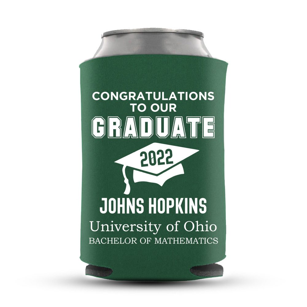 Congrats to the Graduates | Graduation Coolers Graduation Koozies-09-green