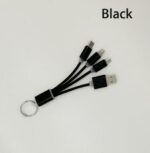 3 in 1 cable keychain black