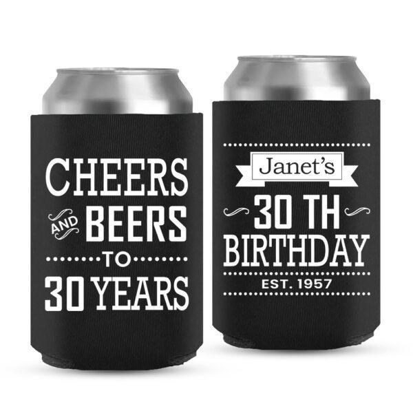 Birthday Koozies-2-black