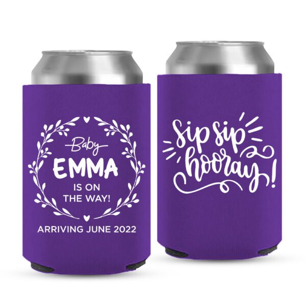 Baby Shower Koozies-12-purple