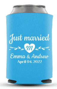 Just Married Wedding Koozie