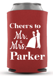 Mr. and Mrs. Wedding koozie