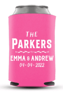 Save the date wedding koozie