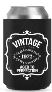 Vintage birthday koozie
