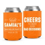 Bachelor Party Koozies-16-orange
