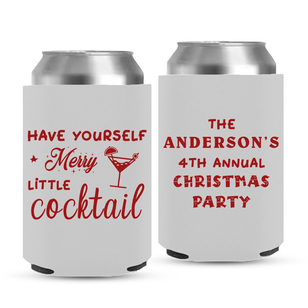 Funny Christmas Sayings | Custom Can Coolers Christmas Koozies 06-white