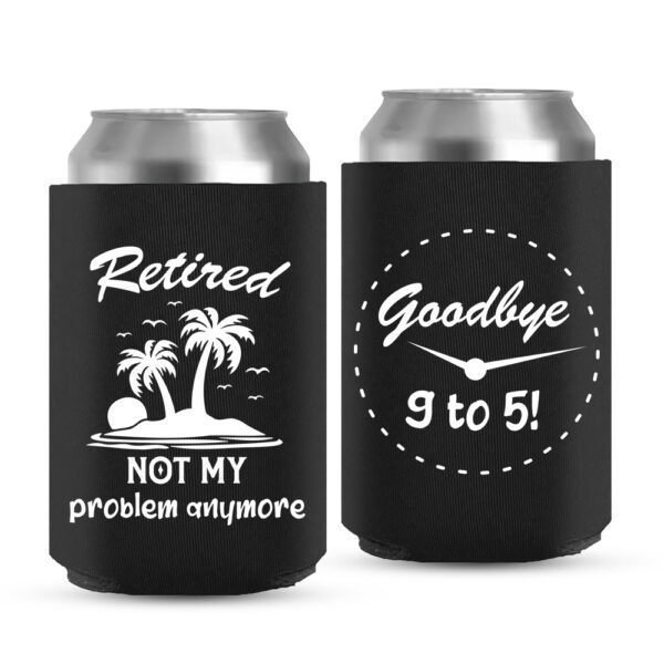 Retirement Koozies-11-black