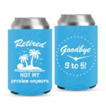 Retirement Koozies-11-cyan