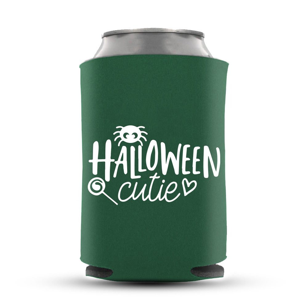 Halloween Cutie | Premium Can Koozies Halloween Koozies-07-green