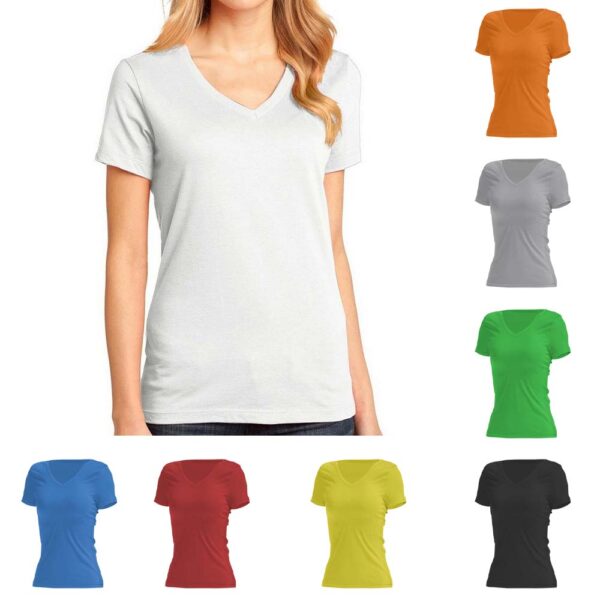 Women Vneck Custom Tshirts 02