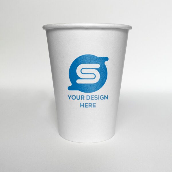 07. 12 oz custom paper cups with logo